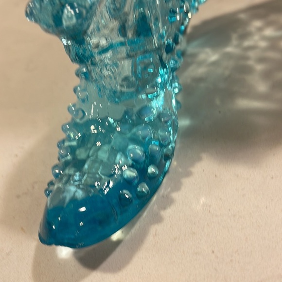 Vintage 1940 blue Fenton hobnail shoe Cinderella design - Picture 5 of 8